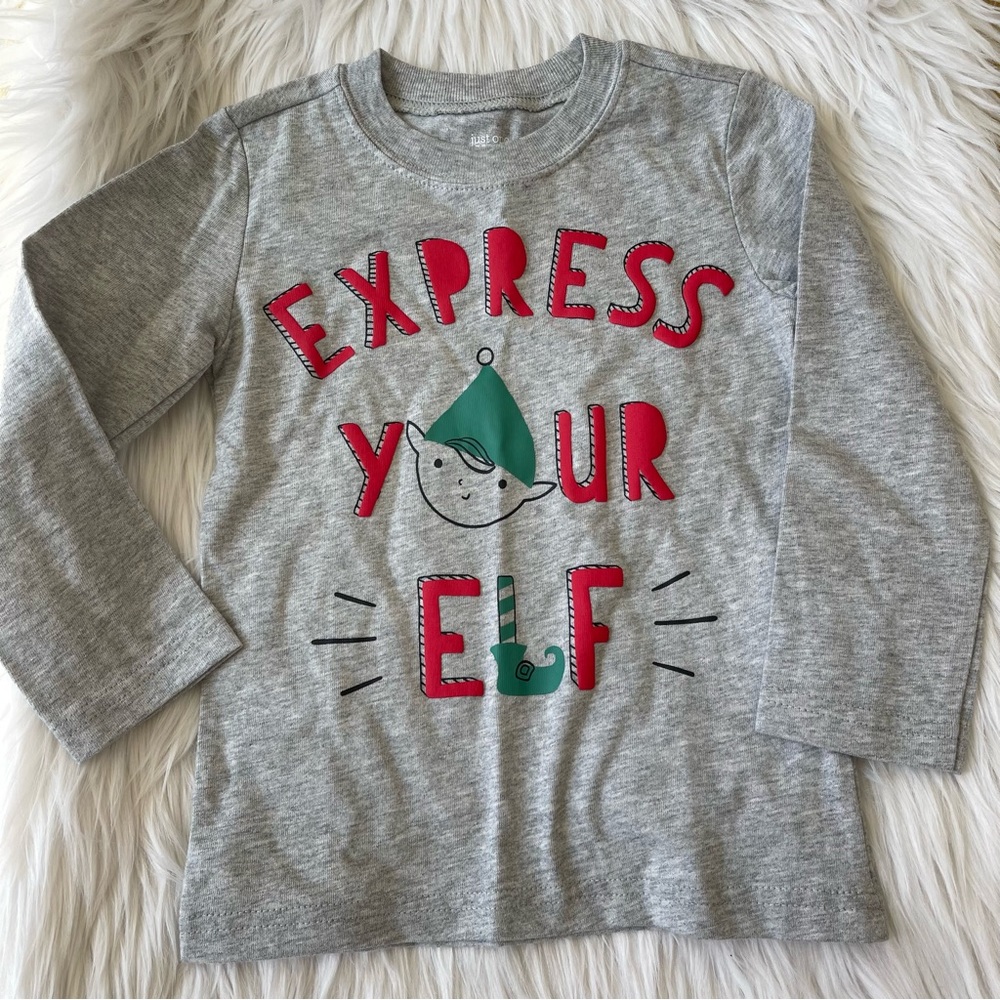 Carter’s Christmas Express Your Elf Long Sleeve T-shirt 2T NEW
